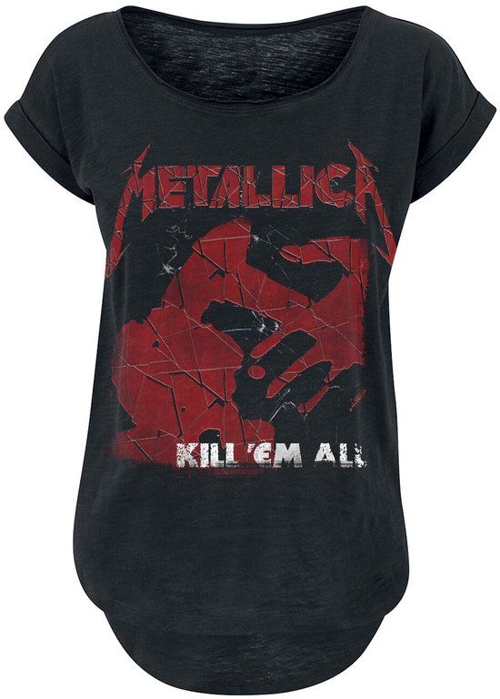 Metallica Kill 'Em All Shattered Dames T-shirt - Zwart - L
