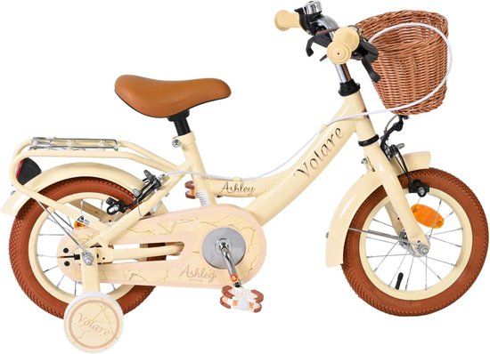 Volare Ashley Kinderfiets - Meisjes - 12 inch - Créme - Twee handremmen