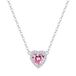 Trilani Ketting Zilver 925 Schakelketting 45 cm Zirkonia Roze