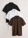 Next - Heren - Motionflex poloshirts met korte mouwen, 3-pack met opdruk - Zwart