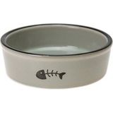 Karlie bac à litière pour chat en céramique, gris 200ml Ø12cm