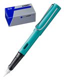 LAMY AL-star set vulpennen van aluminium in toermalijn met ergonomische greep en gepolijste stalen veer lijnbreedte Fine T10 set van 3 inktpatronen, originele doos - inkt blauw