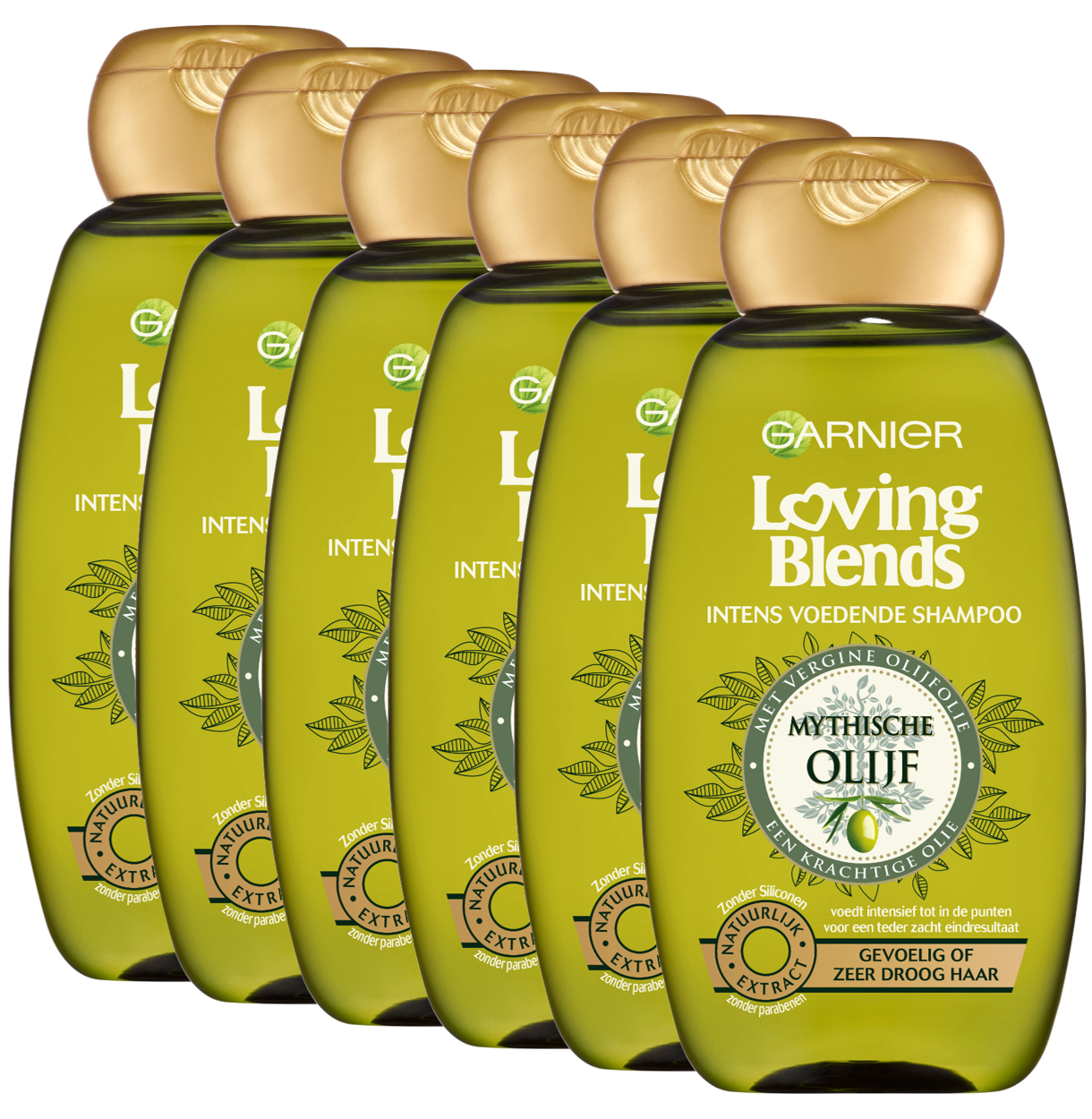 Garnier Loving Blends Mythische Olijf Intens Voedende Shampoo - Voordeelverpakking 6 x 300 ml