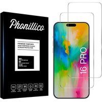 Phonillico® Gehard glas voor iPhone 16 PRO [Pack 2]
