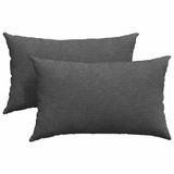 vidaXL Zitkussens 2 stuks Donkergrijs 50 x 30 cm Corduroy stof