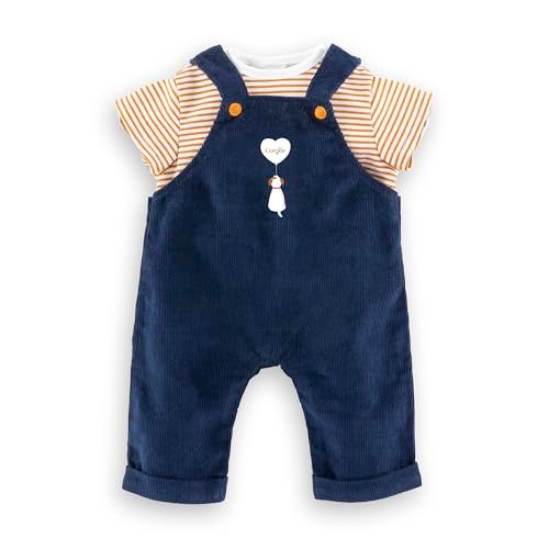 Corolle - T-shirt en tuinbroek, marineblauw, kleding, voor poppen 30 cm, vanaf 18 maanden, 9000111190