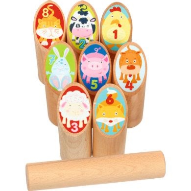 Goki KUBB spel voor beginners incl. katoenen zak - hout - 4013594566483