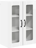 vidaXL Wandglas Kasten LUCCA Hoogglans Wit 60 x 31 x 80 cm