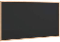 vidaXL Krijtbord met massief grenenhouten frame zwart 100x55 cm