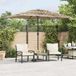 Prolenta Maison Exclusive Parasol met LED-verlichting en stalen mast, bruin, 300x200x250 cm