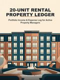 20-Unit Rental Property Ledger: Portfolio Income & Expense Log for Active Property Managers
