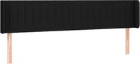 vidaXL Hoofdbord met randen 183x16x78/88 cm stof zwart