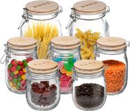 5Five - Set 7x pot de conservation alimentaire en verre 0,75/1,0/2,0 litre