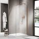 FortiFura Galeria Inloopdouche - 100x200cm - Mat glas - Geborsteld koper