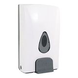 neoLab 1-0697 kunststof dispenser voor wandmontage handdesinfectiemiddel 1000 ml met drukknop, 132 mm x 260 mm, wit/zwart