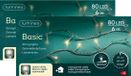 Lumineo Kerstverlichting - 2x - 80 leds - warm wit - 600 cm - transparant snoer - timer en dimmer