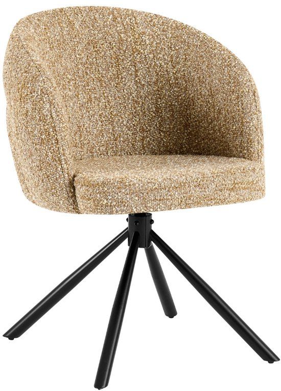 Giga Meubel Eetkamerstoel Emilia - Taupe - Draaibaar - Set van 2