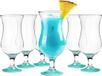 Glasmark Cocktail glazen - 6x - 420 ml - turquoise - glas - pina colada glazen