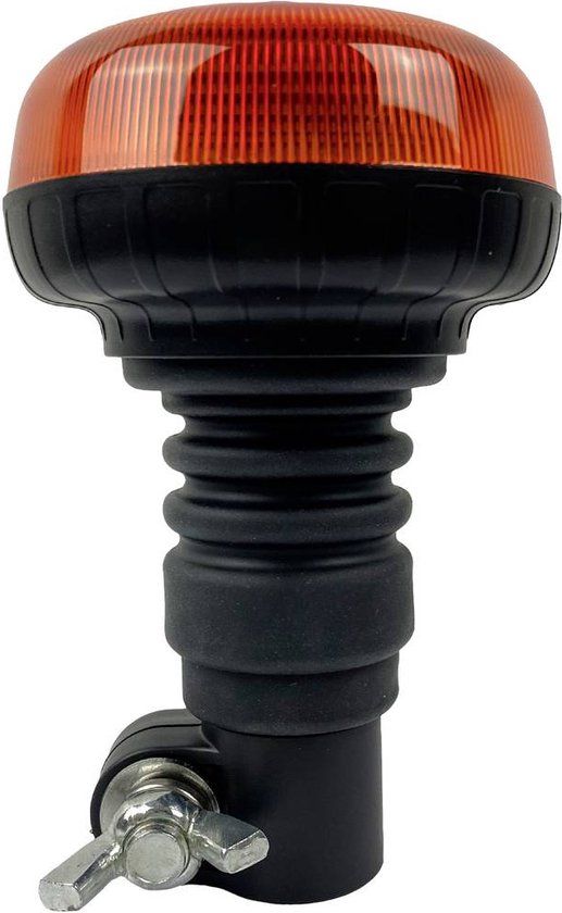 Berger & Schröter LED Mini RKL flex 20303 Zwaailicht 12 V/DC, 24 V/DC werkt op boordnet Flexibele normhouder, Normhouder Oranje