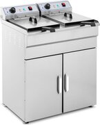 Royal Catering Elektrische friteuse - 2 x 16 liter - 400 V - onderkast