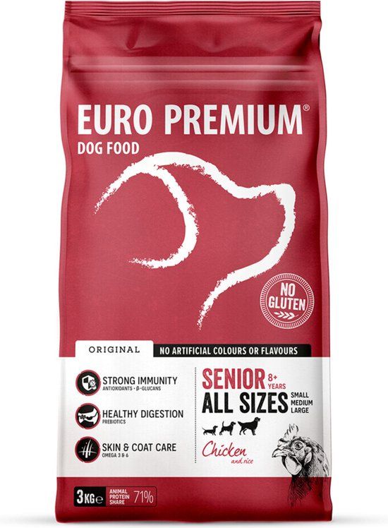 Euro-Premium Senior Kip - Rijst 3 kg