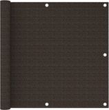 vidaXL Balkonscherm 90x400 cm HDPE Bruin