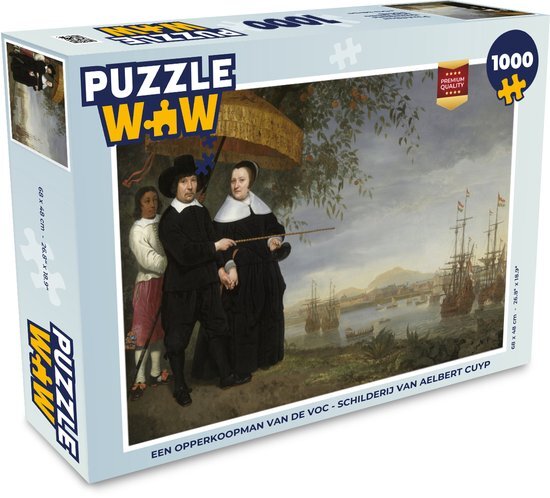 MuchoWow Puzzel Een opperkoopman van de VOC - Schilderij van Aelbert Cuyp - Legpuzzel - Puzzel 1000 stukjes volwassenen - Sinterklaas cadeautjes - Sinterklaas voor grote kinderen