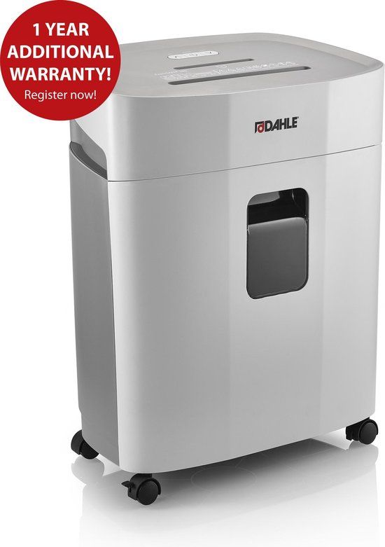 Dahle PaperSAFE 240 - Papierversnipperaar - 4x12 mm snipper - 25L opvangbak - Bladen max per 10 - P4 - Nietjes bankkaarten paperclips cd's