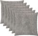 vidaXL - Kussensloop - 6 stuks - HEERLEN - Lichtgrijs - 65 x 65 cm