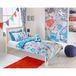 Riva Paoletti Kids Robot Pencil Pleat Gordijnen (Paar) - Blauw en Grijs - Bijpassende Tiebacks - Machinewasbaar - 168cm breedte x 183cm druppel (66" x 72" inch) - Ontworpen in het Verenigd Koninkrijk