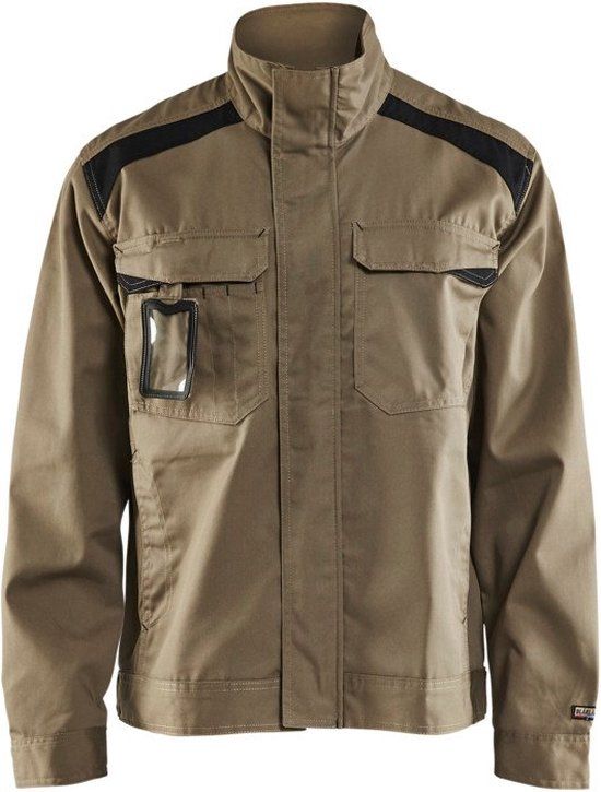 Blåkläder Blaklader Industriejack. Ongevoerd 4054-1800 - Khaki/Zwart - XXL