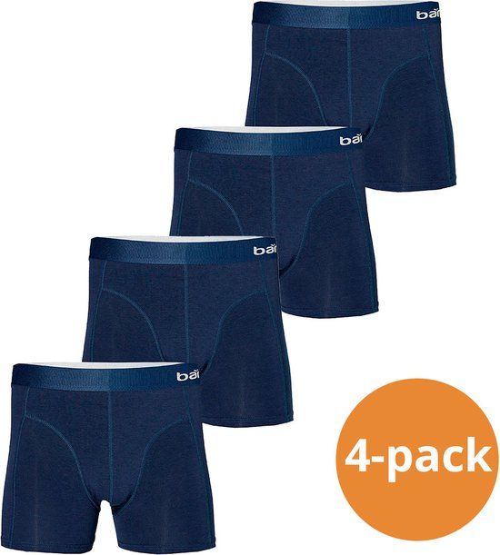 Apollo Bamboo Boxershorts - 4-Pack - Navy - Men's XL