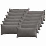 vidaXL - Kussensloop - 12 stuks - HOUTEN - Donkergrijs - 40 x 80 cm - corduroy