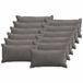 vidaXL - Kussensloop - 12 stuks - HOUTEN - Donkergrijs - 40 x 80 cm - corduroy