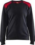 Blåkläder Sweatshirt bi-colour Dames 3408-1158 - Zwart/Rood - M