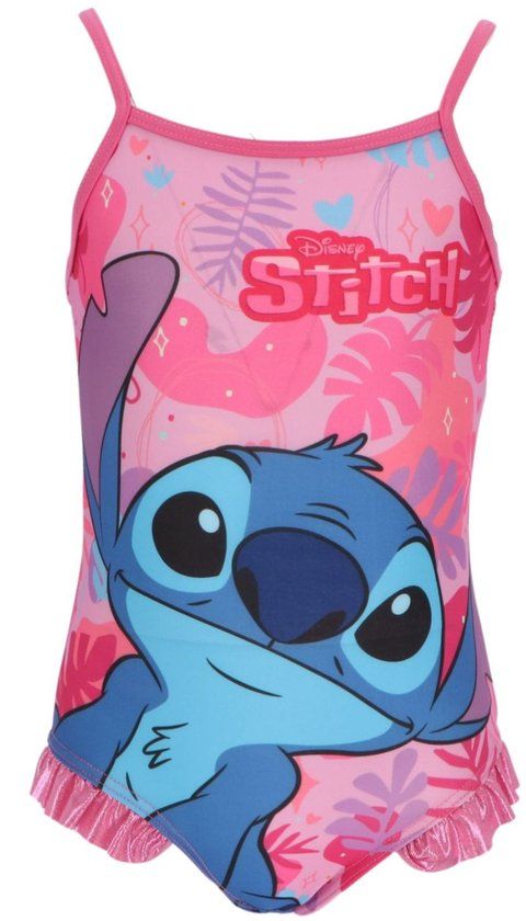 4KidsOnly Lilo & Stitch Badpak - Maat 122/128 - Roze