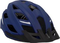 Fischer Urban Plus Boston Fietshelm voor volwassenen, 52-59 cm, blauw, met geïntegreerd led-achterlicht, donkerblauw
