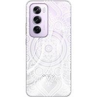 Oppo Siliconen hoesje - Compatibel met Oppo Reno 12 Pro - ontwerp mandala blanc