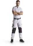 Blåkläder Schilderswerkbroek met Stretch 10951330 - Wit/Donkergrijs - Maat 54