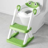 Kikker Toiletbril, Zindelijkheidstraining Toiletbril pour tout-petits, Toiletbril Zindelijkheidstraining 2-en-1 amélioré, Tapis souple imperméable, Marchepied antidérapant