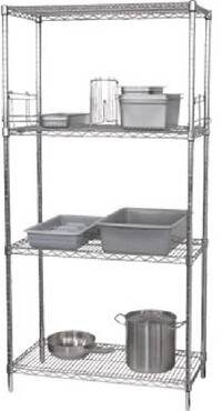 Vogue Stalen Voorraadrek 4 Schappen 183 x 60 cm