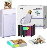Liene Pearl N200 Pro 2*3'' Photo Printer-Purple + 50 Papers