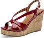 Tamaris - Dames - Plateau sandalen - Rood - Maat 38