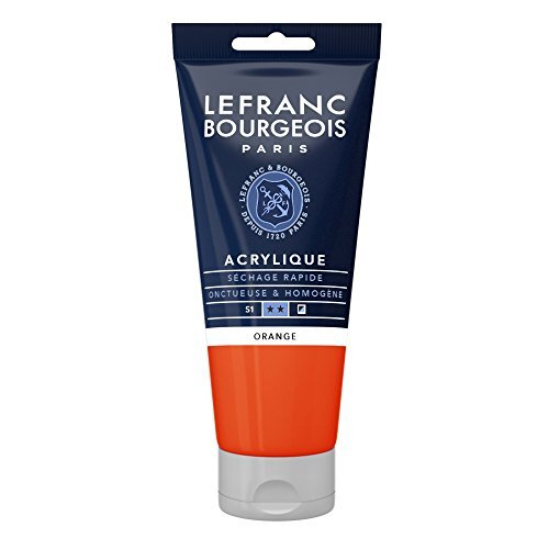 Lefranc & Bourgeois Lefranc Bourgeois 300403 fijne acrylverf, hoog gepigmenteerd, goede dekking, romige homogene textuur - 80ml tube, Orange