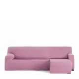 Eysa Bi-elastische bankhoes voor chaise longue, met korte arm aan de rechterkant, kleur: roze, design Harlem