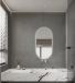 Saniclass Shine Miroir de salle de bain - 40x80cm - ovale - éclairage LED indirect - chauffage de miroir