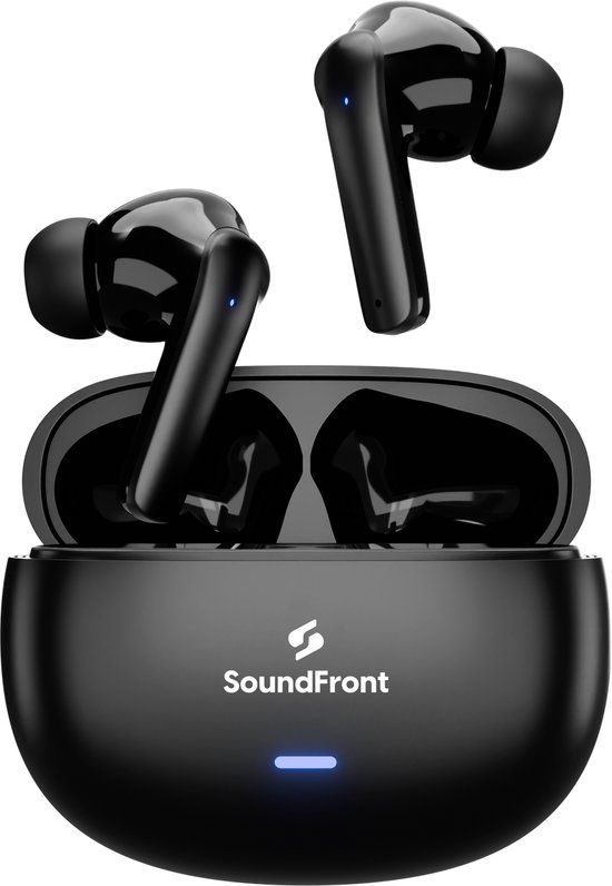 SoundFront Ultimate Draadloze Oordopjes - Bluetooth Oortjes - Zwart