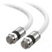 Cable Matters CL2 in-muur nominale (CM) Quad afgeschermde coaxkabel (RG6-kabel/coaxkabel) in wit 100 voet