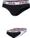 FILA - Urban Logo Brief | 3-Pack | Dames Slip | Maat L - Zwart/Wit/Grijs