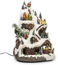 Lumineo Kerstdorp | Bergdorpje | Lumineo (75 LEDs, Bewegend, Muziek)